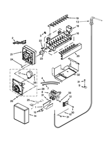 Icemaker Parts Diagram and Parts List for KSSC42QTS18  KitchenAid Refrigerator