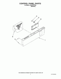 CONTROL PANEL PARTS Diagram and Parts List for KUDC03FVSS3  KitchenAid Dishwasher