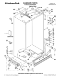 CABINET PARTS Diagram and Parts List for KSSC48QVS04  KitchenAid Refrigerator