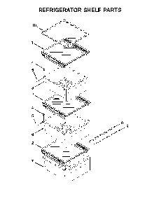 Refrigerator shelf parts Diagram and Parts List for 10651762511  Kenmore Refrigerator