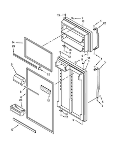 Door Parts Diagram and Parts List for 10662154111  Kenmore Refrigerator