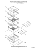 REFRIGERATOR SHELF PARTS Diagram and Parts List for 3WSC19D4AY00  Whirlpool Refrigerator