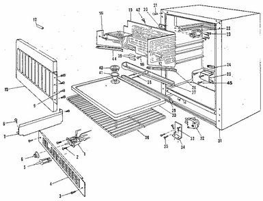 Liner Diagram and Parts List for 58RFAD  Whirlpool Refrigerator