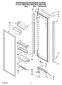 REFRIGERATOR DOOR PARTS Diagram and Parts List for KSBS25IVSS00  KitchenAid Refrigerator