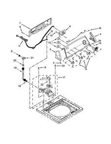 Controls And Water Inlet Parts Diagram and Parts List for 4GWTW4800YQ2  Whirlpool Washer