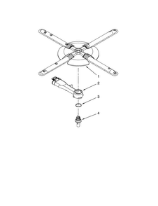 Lower Washarm/strainer Diagram and Parts List for KUDC20FVSS0  KitchenAid Dishwasher