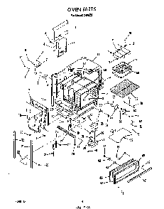 Oven Diagram and Parts List for 2496*2  Roper Range