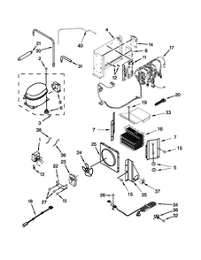 Upper Unit Parts Diagram and Parts List for KSSO48FTX18  KitchenAid Refrigerator