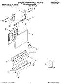 DOOR AND PANEL PARTS Diagram and Parts List for KUDL01ILBS5  KitchenAid Dishwasher