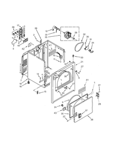 Cabinet Diagram and Parts List for 11062332510  Kenmore Dryer