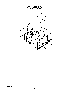 Oven Door Diagram and Parts List for F9257*0  Roper Range