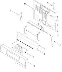 Control Panel Parts Diagram and Parts List for YKFES530SPS0  Whirlpool Range