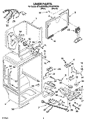 LINER PARTS Diagram and Parts List for ET9AHTXMT00  Whirlpool Refrigerator