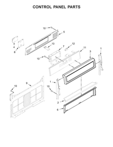Control Panel Parts Diagram and Parts List for WFG715H0EH0  Whirlpool Range