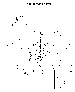 Air flow parts Diagram and Parts List for 10650045713  Kenmore Refrigerator