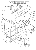 CONTROL AND REAR PANEL Diagram and Parts List for LSQ8543JT0  Whirlpool Washer