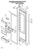 REFRIGERATOR DOOR PARTS Diagram and Parts List for KSSS48FMX02  KitchenAid Refrigerator