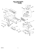 AIR FLOW PARTS Diagram and Parts List for MH7155XMS0  Whirlpool Microwave