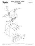 DOOR AND PANEL PARTS Diagram and Parts List for WDT790SLYM1  Whirlpool Dishwasher