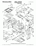 GRILL PARTS Diagram and Parts List for KFRU271VSS00  KitchenAid Grill