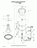 BASKET AND TUB PARTS Diagram and Parts List for CAW9244XQ1  Whirlpool Washer