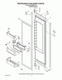 REFRIGERATOR DOOR PARTS Diagram and Parts List for KSSS48FTX03  KitchenAid Refrigerator