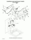 CONTROLS AND WATER INLET PARTS Diagram and Parts List for WTW4930XW1  Whirlpool Washer