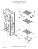 FREEZER LINER PARTS Diagram and Parts List for ED5KVEXVB01  Whirlpool Refrigerator