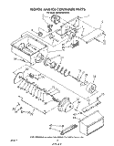 MOTOR AND ICE CONTAINER Diagram and Parts List for 6ED25RQXWW00  Whirlpool Refrigerator