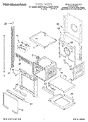 OVEN Diagram and Parts List for KEMI371GBL0  KitchenAid Microwave Oven Combo