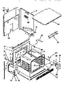 Oven Diagram and Parts List for KEBS107BBWH3  KitchenAid Wall Oven