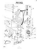 DRIVE Diagram and Parts List for LHA6400W2  Whirlpool Washer