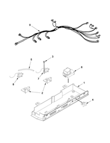 Control Box Parts Diagram and Parts List for 5WRS25KNBF00  Whirlpool Refrigerator