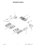 INTERIOR PARTS Diagram and Parts List for KICU540BSS0  KitchenAid Cooktop