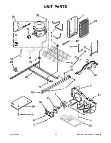 Unit Parts Diagram and Parts List for WRS325FNAB00  Whirlpool Refrigerator