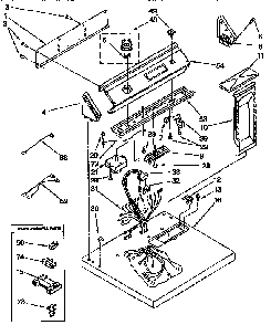 Top And Console Diagram and Parts List for LEC6858AQ3  Whirlpool Dryer
