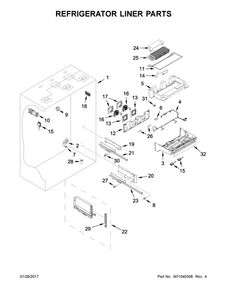 Part Location Diagram of W10711100 Whirlpool TRIM