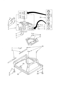 Machine Base Diagram and Parts List for LSR6333LQ0  Whirlpool Washer