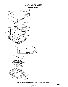 Door Lock Diagram and Parts List for H8858*1  Roper Range