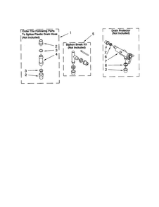 Water System Diagram and Parts List for 7MLSR6232JQ1  Whirlpool Washer