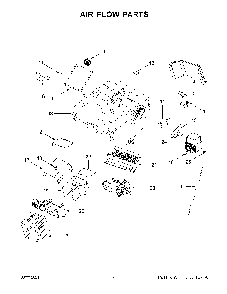 Air Flow Parts Diagram and Parts List for YKMHP519ES05  KitchenAid Microwave
