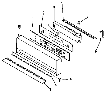 Control Panel Diagram and Parts List for KEDI141YBL0  KitchenAid Wall Oven