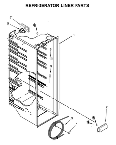 Refrigerator Liner Parts Diagram and Parts List for 10651759713  Kenmore Refrigerator