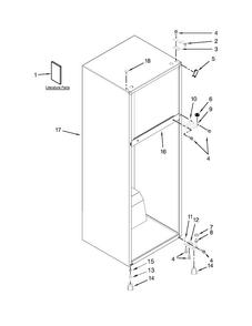 Cabinet Parts Diagram and Parts List for 10676392412  Kenmore Refrigerator