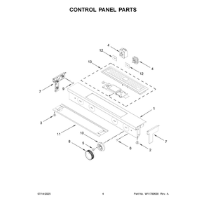 Part Location Diagram of W11351680 Whirlpool Panel, Manifold End Cap (Juniper, Left)