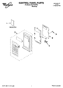 CONTROL PANEL PARTS Diagram and Parts List for GH4155XPS0  Whirlpool Microwave
