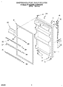 REFRIGERATOR DOOR Diagram and Parts List for RT18DKXEN05  Roper Refrigerator