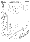 CABINET, LITERATURE Diagram and Parts List for 2VGD29DQFW01  Whirlpool Refrigerator