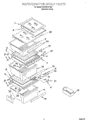 REFRIGERATOR SHELF Diagram and Parts List for GD22SFXHS04  Whirlpool Refrigerator