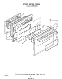OVEN DOOR, LITERATURE AND OPTIONAL Diagram and Parts List for RS6700XKW3  Whirlpool Range